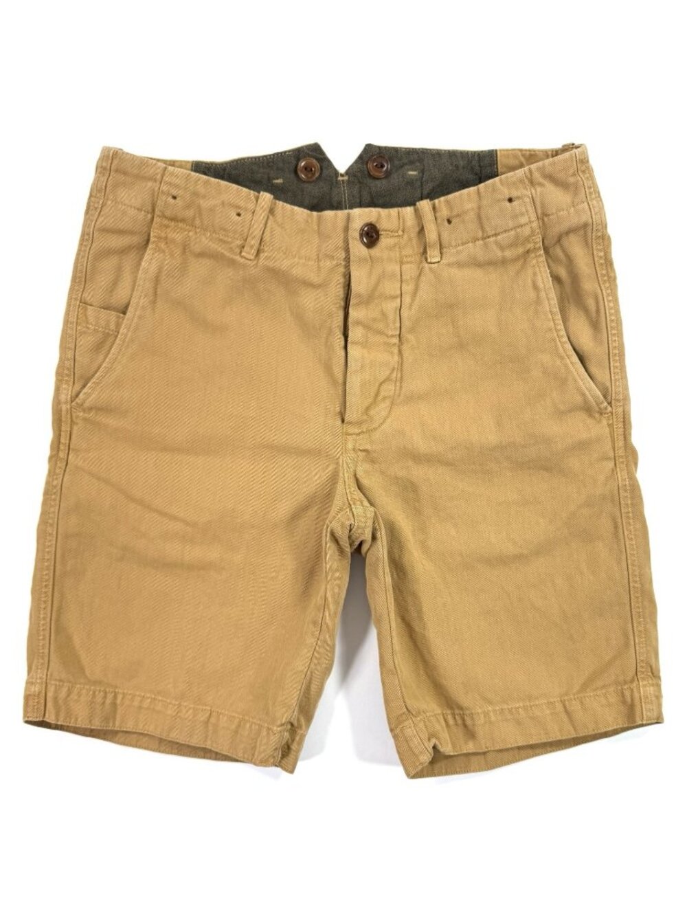 Wallace & Barnes J. Crew Mens Shorts Sz 29 Linen Blend Button Fly Chino Preppy